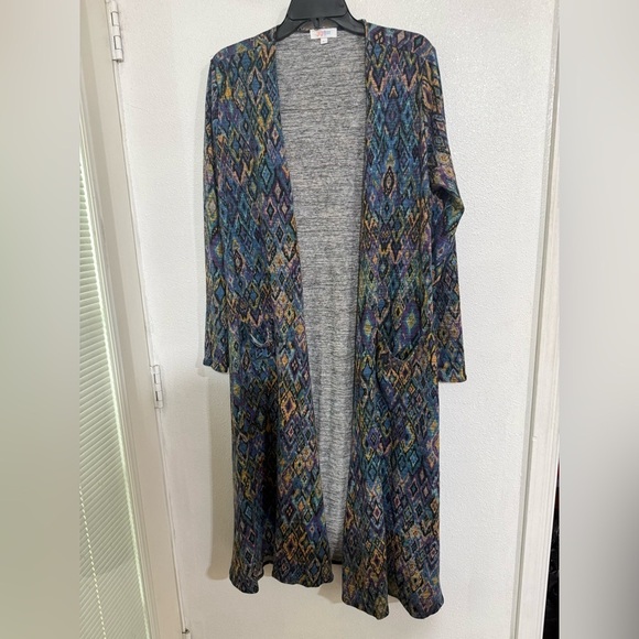LuLaRoe Other - Lula Roe cardigan duster. Open kimono. Long size L.